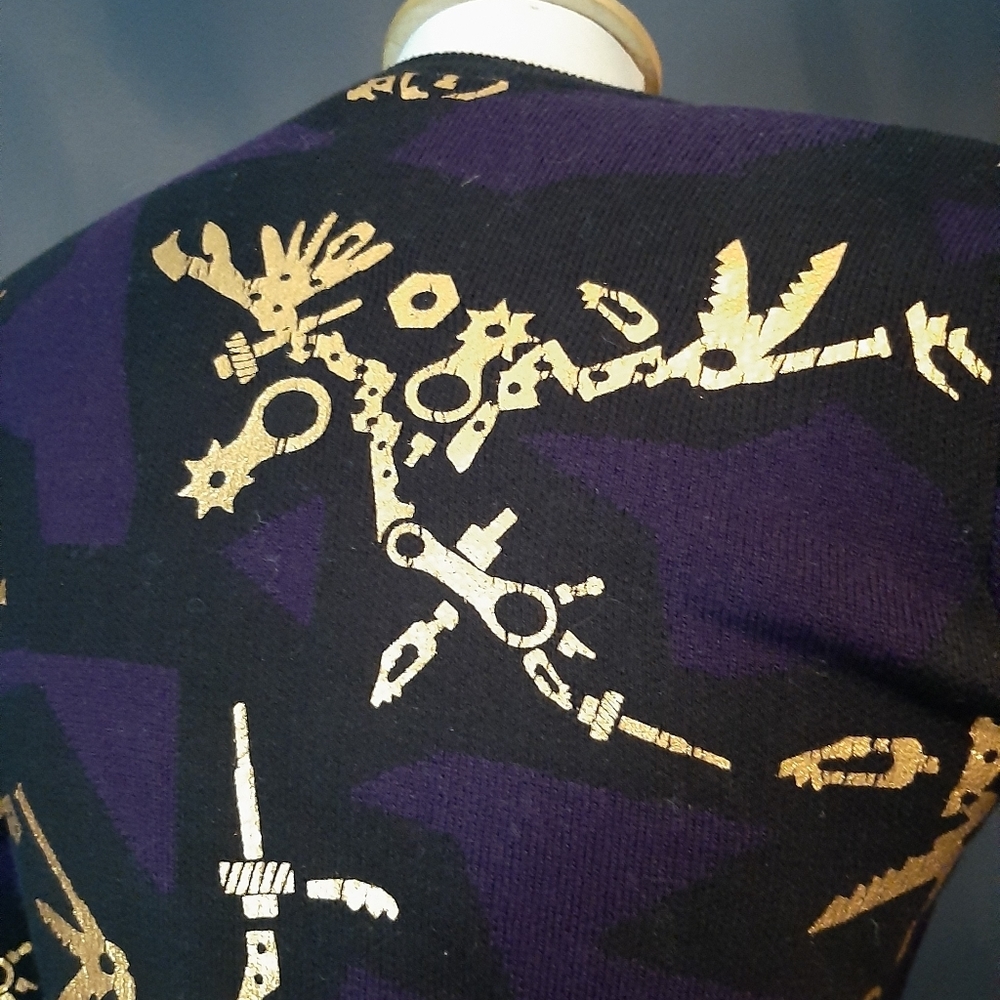 Kenzo paris gold and purple sweater - Picture 2 of 4